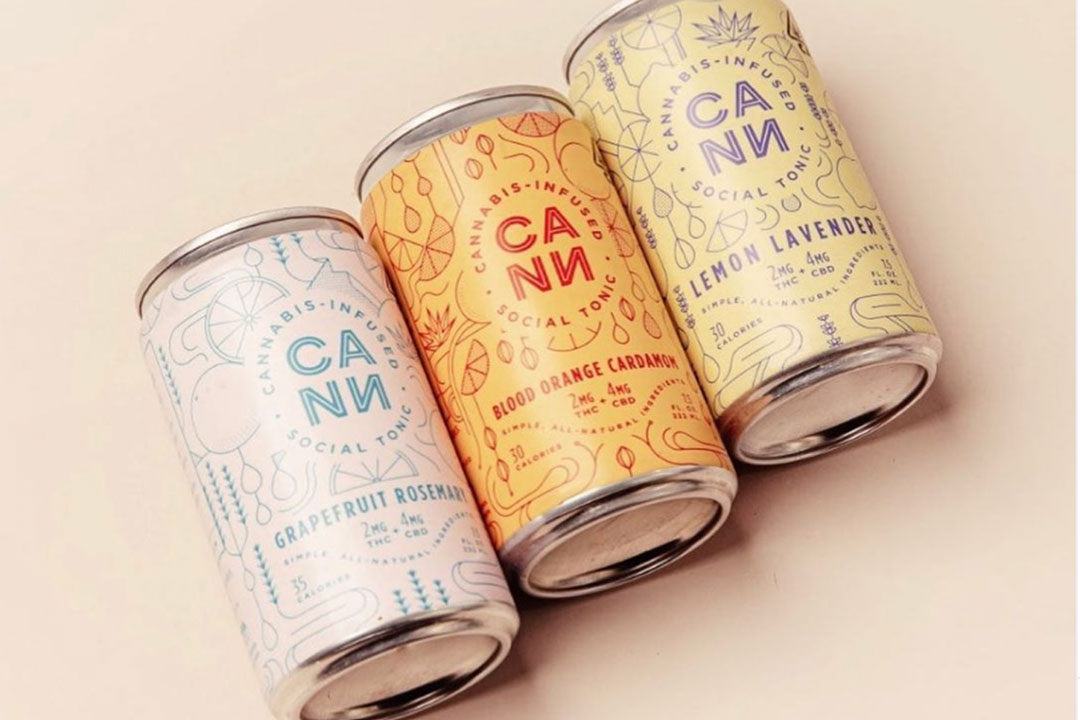 Three cans of Cann Beverages